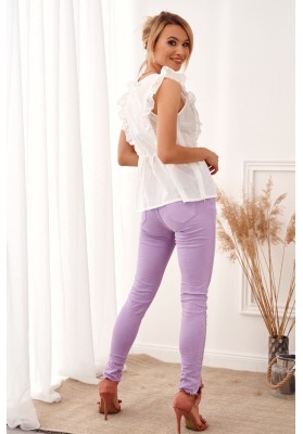 Stylové kalhoty v krásné fialové barvě