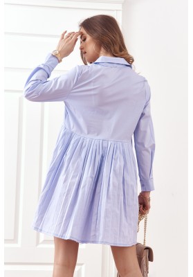Oversize, košilové šaty se zapínáním na knoflíky, fialová